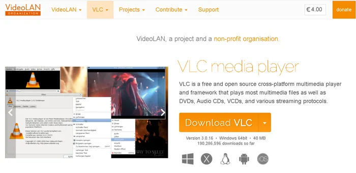 VLC Media în lista cu media playere pentru Windows 11