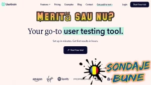 teste site online cu Userbrain