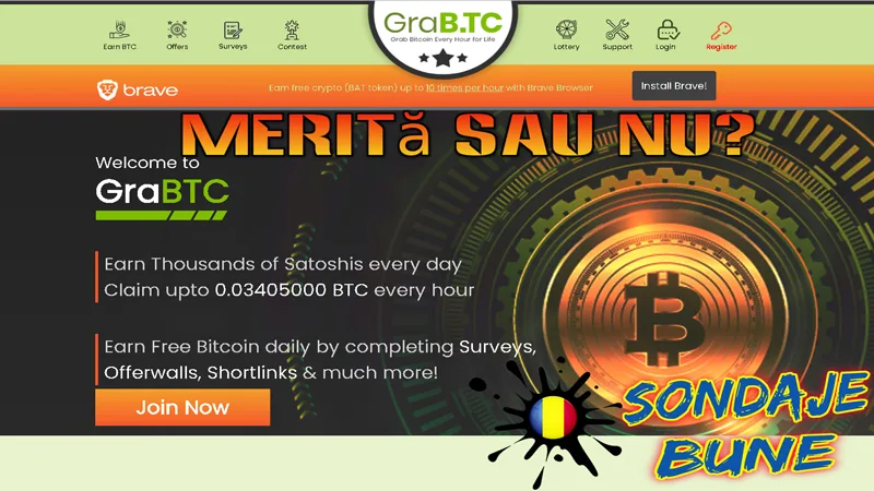 Bitcoin gratuit cu GraBTC în România