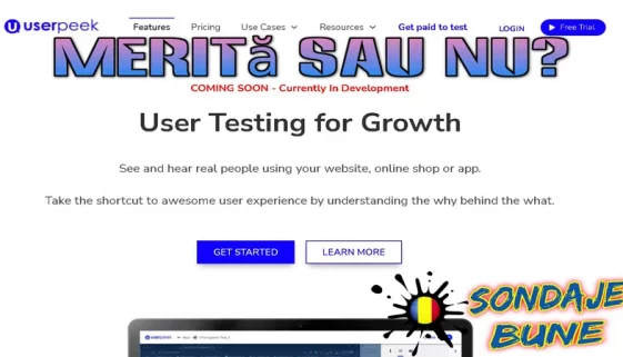 testarea de site-uri web și aplicații cu userpeek