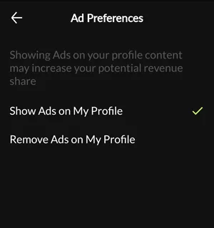 activare reclame pentru profil