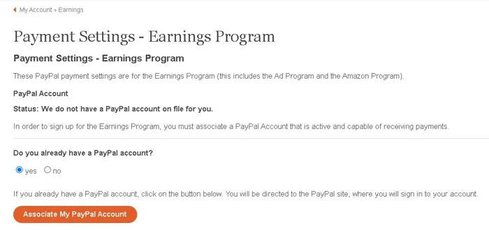 Adăugarea PayPal pentru plată în HubPages
