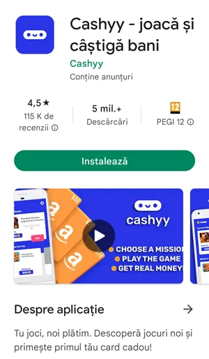 Cashyy pe Google Play
