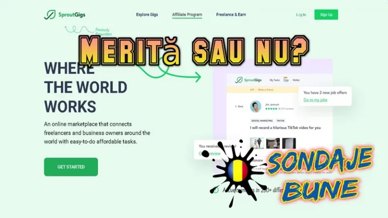 bani pe internet fără experiență din joburi simple cu SproutGigs în România