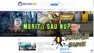 Câștiguri online din publicarea de articole cu Smashoid