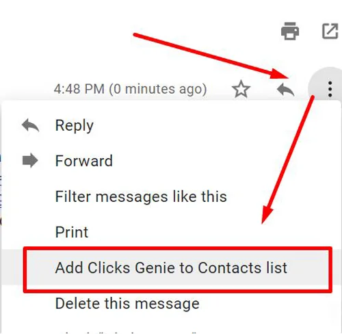 adăugare Clicks Genie in Gmail