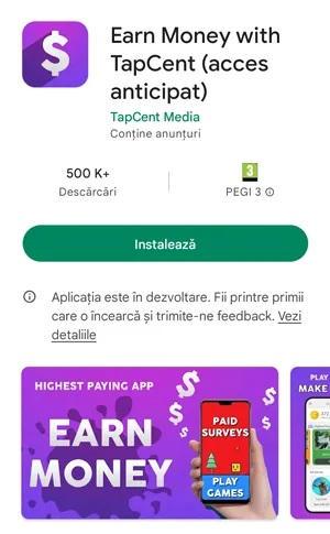 TapCent în Google Play