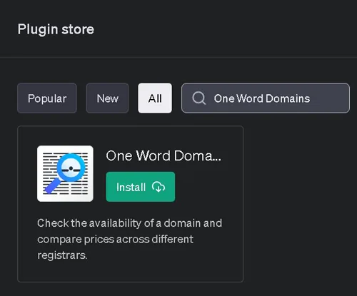 One Word Domains plugin pentru informații despre domenii