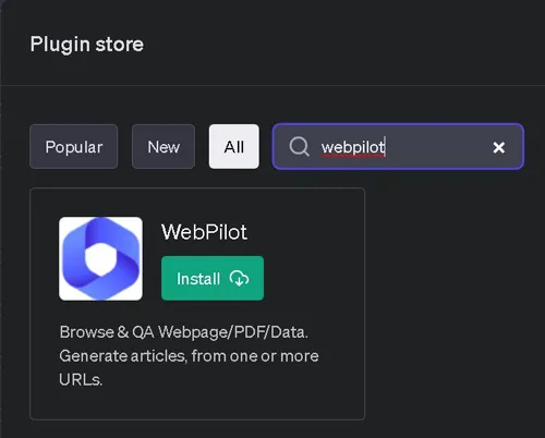 WebPilot plugin ChatGPT