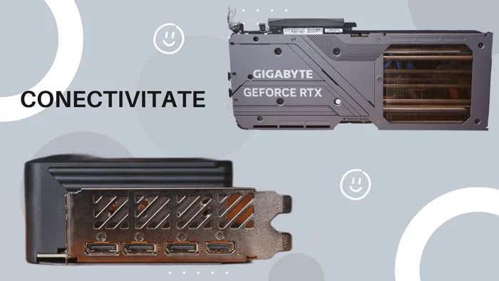 conectivitate și porturi pentru placa video Gigabyte GeForce RTX 4070 GAMING OC, 12GB GDDR6X, 192-bit