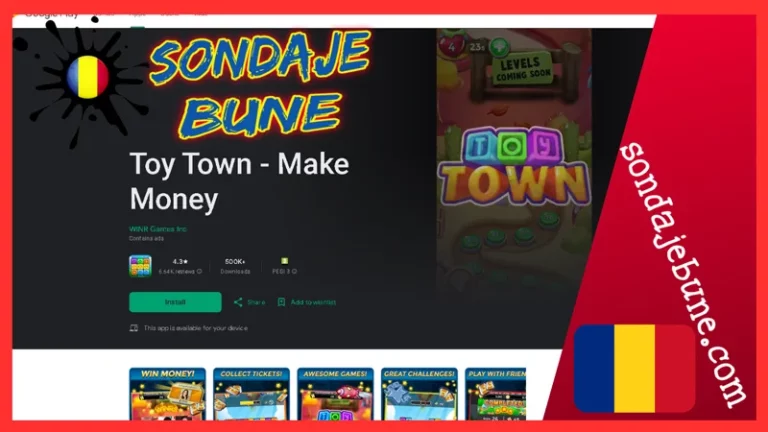 Jocuri de tip CandyCrash în România prin intermediul aplicației Toy Town