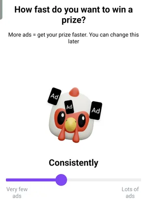 frecvența reclamelor din aplicația Playbite
