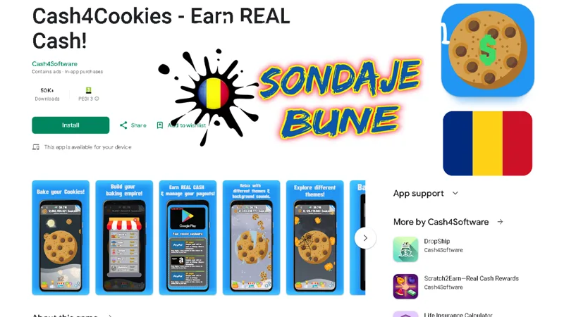Cash4Cookies: Aplicația Care Promite Bani Din Jocuri Pe Telefon - Este Real sau un mit?