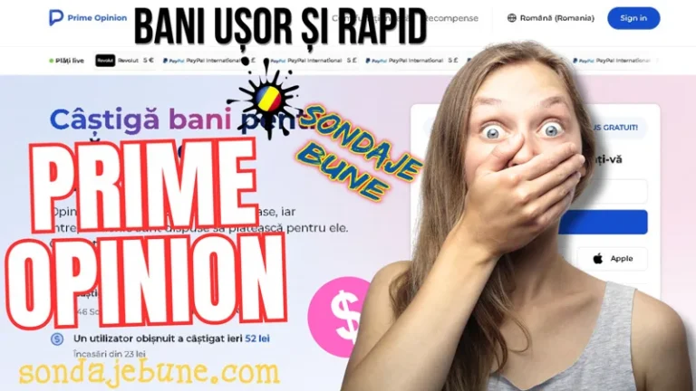 cum să faci bani rapid și ușor din sondaje cu Prime Opinion ca începător în România