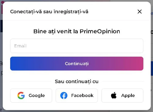 cum să te înregistrezi pe Prime Opinion dacă locuiești în România și vrei să completezi sondaje de opinie