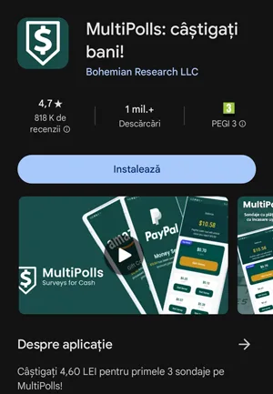 instalare aplicație Multipolls în România