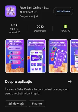 BabaCash este disponibil numai pentru Android și poate fi descărcat numai din Google Play