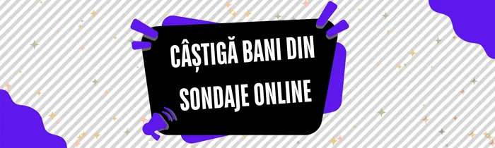 bani la 18 ani din sondaje online plătite bine în Romania