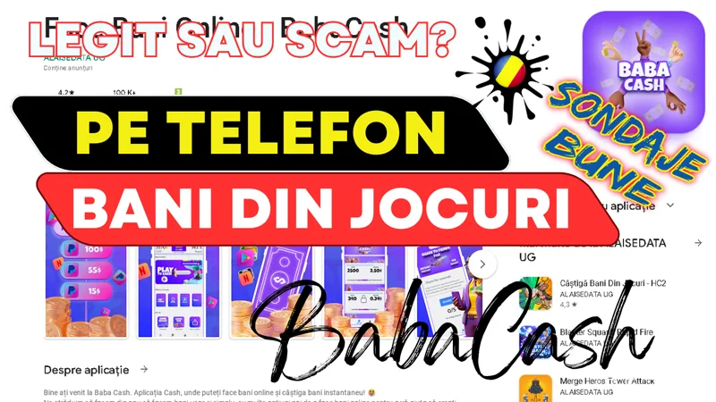 joacă pe telefonul tău jocuri care aduc bani reali folosind aplicația BabaCash și află avantajele și dezavantajele, precum și alte informații utile