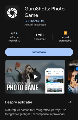 Fotografie Online Pentru Bani: GuruShots Fără Minciuni Aplicația GuruShots este disponibilă în Google Play