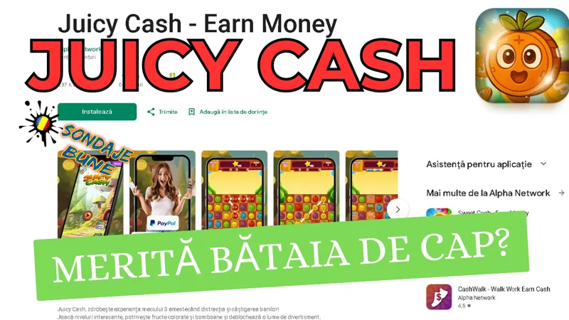 Juicy Cash analiză Aplicația Care Promite Mult Și Dă Puțin