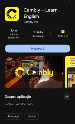 Cambly este disponibil în Google Play