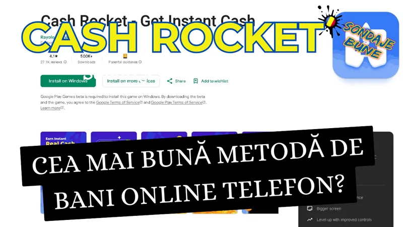 cum funcționează exact Cash Rocket pentru a face bani de pe telefonul mobil în România