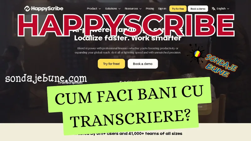 câștigă bani din transcrierea audio și video în text cu HappyScribe