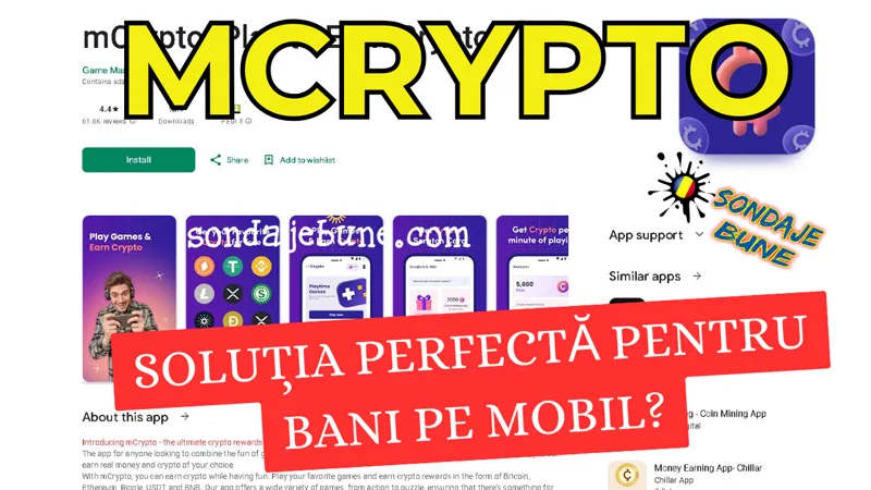 mCrypto dezamăgește la bani gratis pe telefonul mobil in Romania