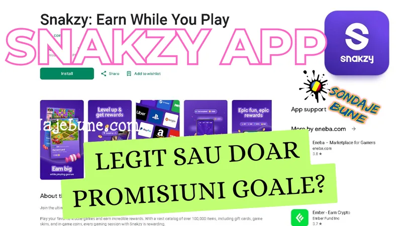 cum să câștigi bani cu Snakzy App pe telefonul mobil ca începător în România