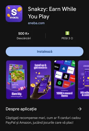 Câți bani faci cu Snakzy App jucând pe telefon? Snakzy este compatibil doar pentru Android și Google Play