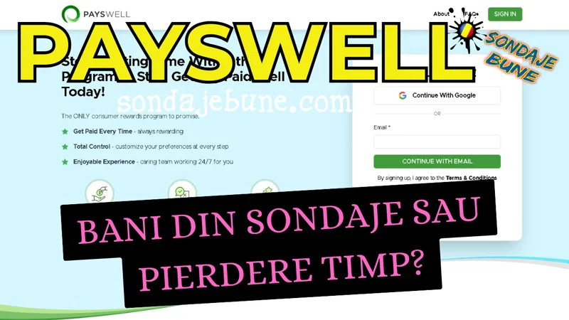 Cum sa faci bani din sondaje cu Payswell tutorial complet