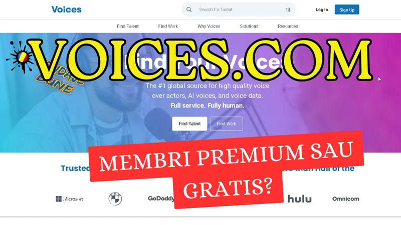 cum să faci bani ca actor de voce pe Voices com