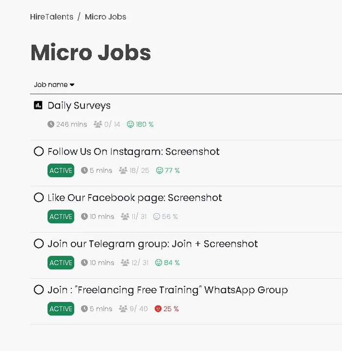 Joburi online plătite de HireTalents