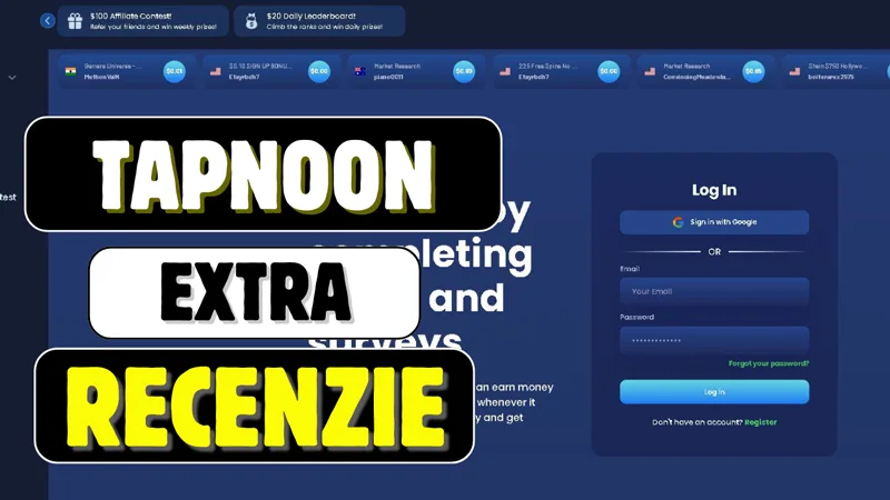 Recenzie Tapnoon despre cum să câștigi bani online ca începător din sondaje și sarcini zilnice online