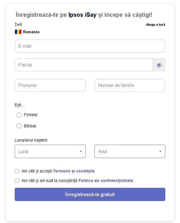 Cum să te înregistrezi pe Ipsos iSay România