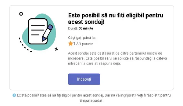 exemplu de sondaj de opinie furnizat de Ipsos iSay