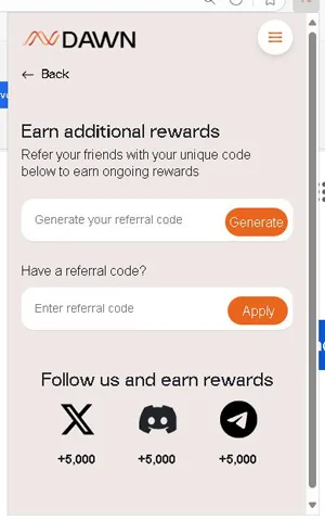 Dawn Validator Recenzie: Extensia Care Promite Bani Pasivi programul de recomandare propus de Dawn Validator