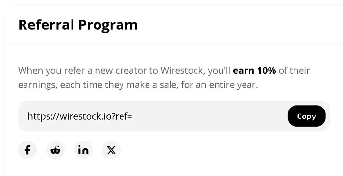 venituri pasive din programul de recomandare oferit de Wirestock
