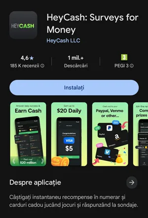 HeyCash este disponibil pe mobil