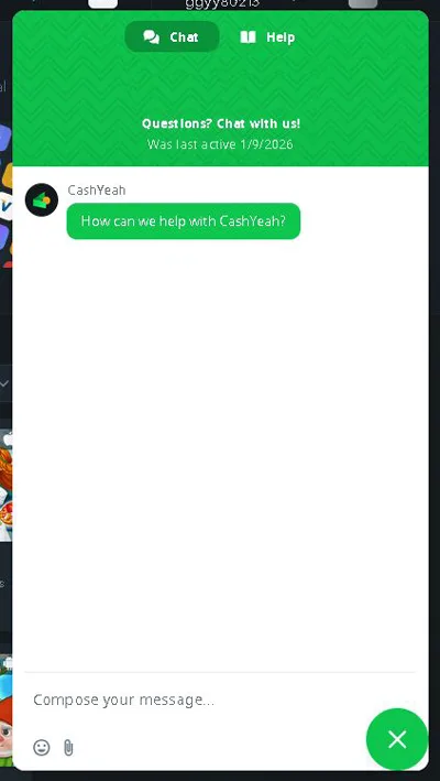 asistență tehnică oferită de CashYeah