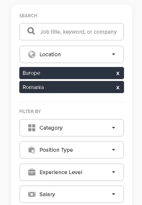 căutare personalizată de joburi pe Working Nomads