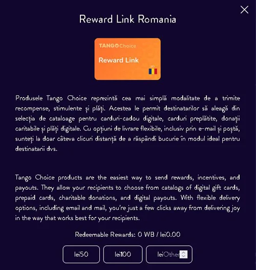 metodă de plată disponibilă pe WizardBucks