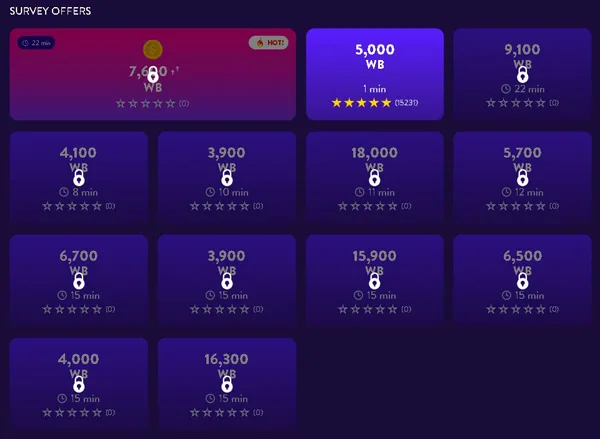 sondaje de opinie furnizate de WizardBucks