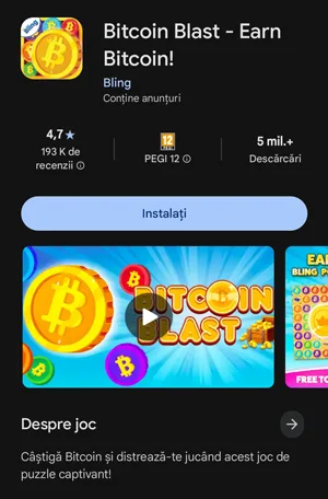 Bitcoin Blast este disponibil în Google Play