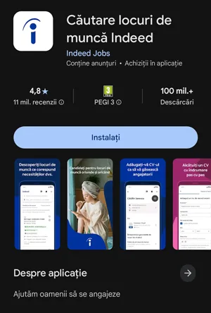 Joburi ideale de acasă în România prin Indeed aplicația Indeed este disponibilă pe Google Play