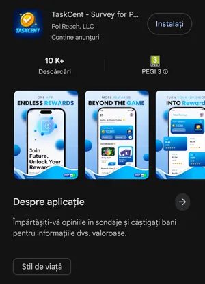 Taskcent plătește, dar nu suficient ca să merite graba Taskcent este disponibil pe Google Play