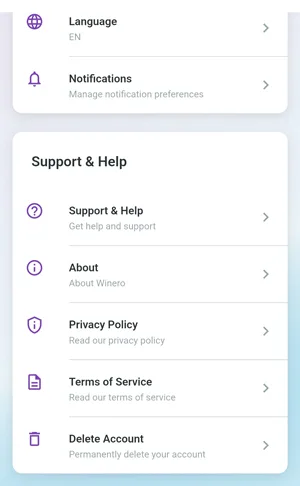 Winero Recenzie: Sondaje, oferte și recompense asistența tehnică oferită de Winero