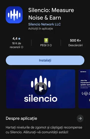 Silencio AI Recenzie: Fii plătit pentru a-ți înregistra vocea Aplicația Silencio AI este disponibilă pe Google Play