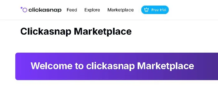 ClickASnap marketplace